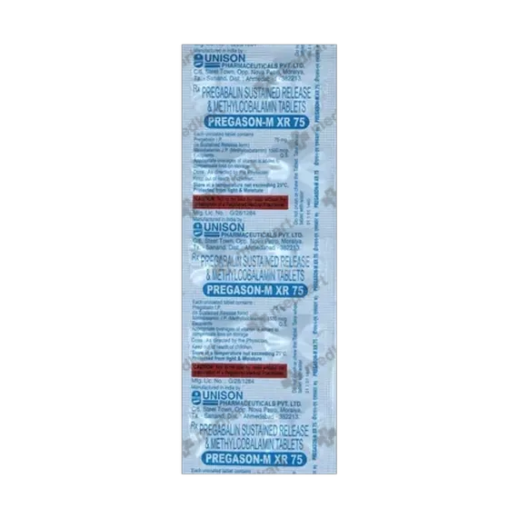 pregason m xr 75mg tablet 10's